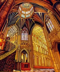 Inside Ely Cathedral Paint By Numbers