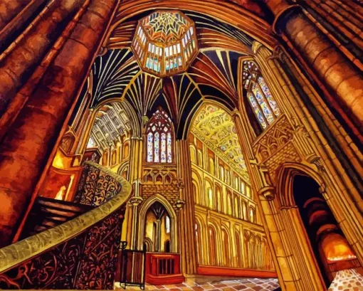 Inside Ely Cathedral Paint By Numbers