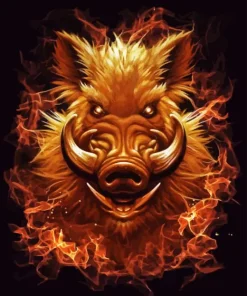 Cool Razorback Pig Paint By Numbers