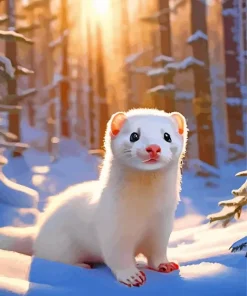 Adorable Ferret Paint By Numbers