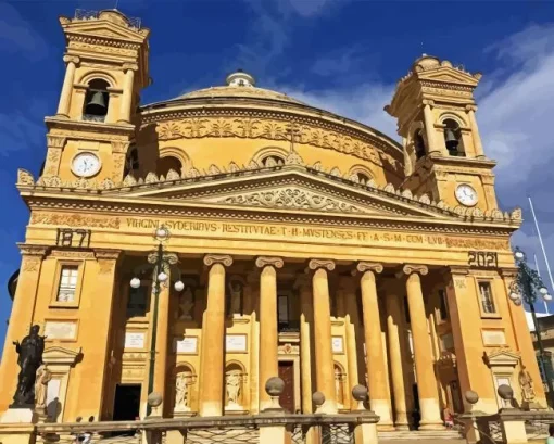 Old Mosta Dome Paint By Numbers