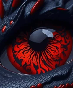 Red Dragon Eye Paint By Numbers