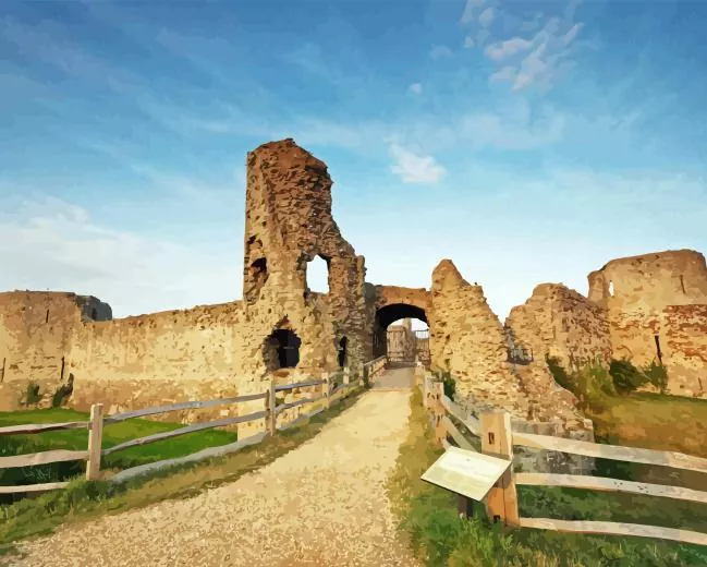 Pevensey paint by numbers Pevensey Village Paint By Numbers