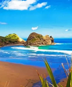 Epic Piha Beach Paint By Numbers