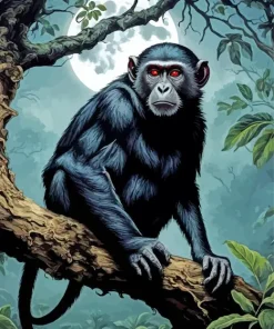 Black Monkey Paint By Numbers