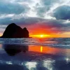 Sunrise Piha Beach Paint By Numbers