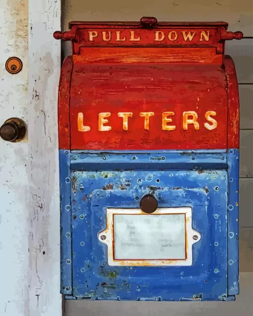 Vintage mailbox paint by numbers Vintage Mailbox Paint By Numbers