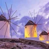 Aesthetic Greece Windmills Paint By Numbers
