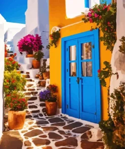 Aesthetic Greek Street Paint By Numbers