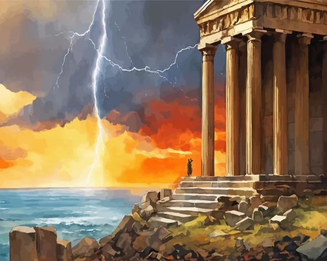 aesthetic greek temple of zeus paint by number Greek Temple Of Zeus Paint By Numbers