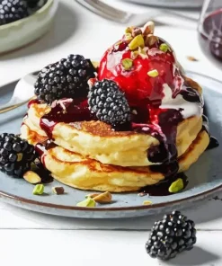 Blackberries Pancake Paint By Numbers