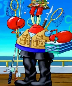 Cool Mr Krabs Paint By Numbers