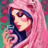 Pink Snake Lady Paint By Numbers
