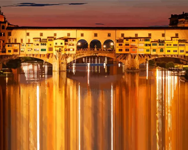 ponte vecchio paint by numbers Ponte Vecchio Bridge Paint By Numbers
