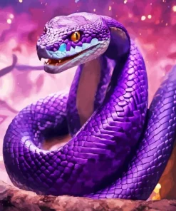 Purple Pit Viper Paint By Numbers