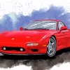 Red Rx7 Paint By Numbers