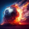 Soccer Ball Fire Paint By Numbers