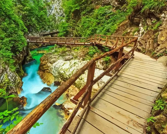 vintgar gorge paint by numbers Vintgar Gorge Paint By Numbers