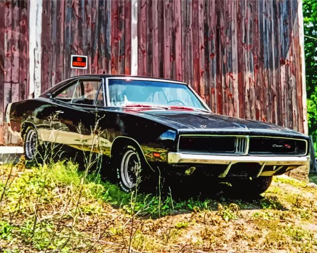 Old black 69 charger car paint by number 69 Charger Car Paint By Numbers