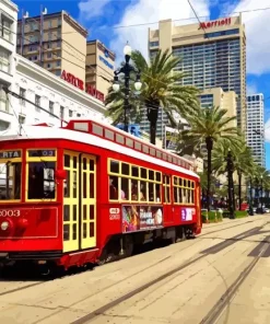 Tram In Orleans Paint By Numbers
