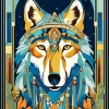 Aboriginal Wolf Art Paint By Numbers