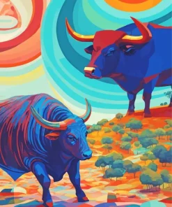 Abstract Cow Paint By Numbers