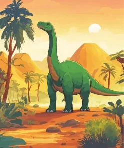 Aesthetic Brontosaurus Paint By Numbers