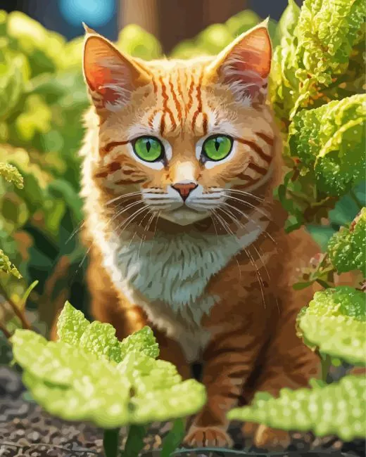 aesthetic green eyed cat paint by numbers Green Eyed Cat Paint By Numbers