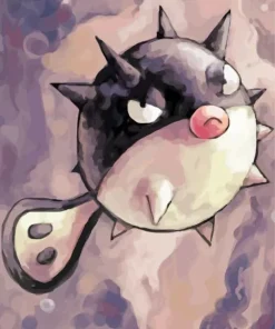 Cute Qwilfish Pokemon Paint By Numbers