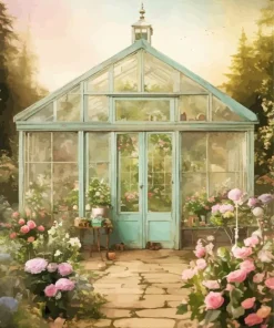 Floral Greenhouse Paint By Numbers