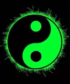 Green Yin Yang Art Paint By Numbers