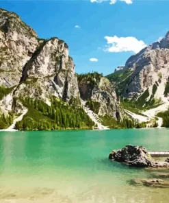 Italian Lake Braies Paint By Numbers