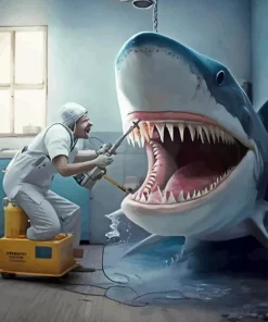 Shark Dentist Visit Paint By Numbers