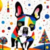 Dog Geometric Paint By Numbers