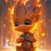 Groot Fire Paint By Numbers
