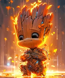 Groot Fire Paint By Numbers