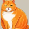 Fat Orange Cat Paint By Numbers