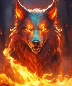 Aesthetic Firey Fox Paint By Numbers