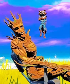 Groot In Fortnite Paint By Numbers