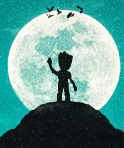 Groot Silhouette Paint By Numbers