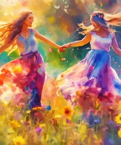 Besties Dancing Paint By Numbers
