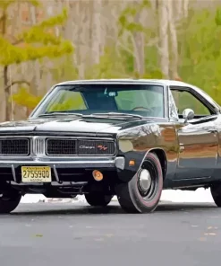 Black 1969 Charger Paint By Numbers