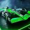 Green F1 Car Paint By Numbers
