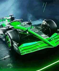 Green F1 Car Paint By Numbers