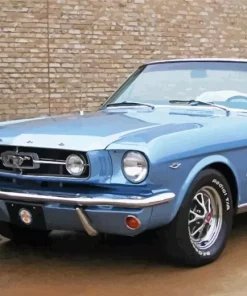 Blue 60s Mustang Paint By Numbers