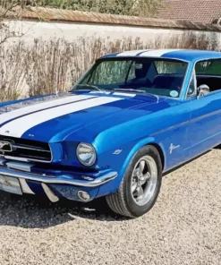 Blue Mustang Paint By Numbers