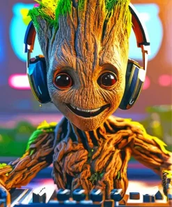 Cool Groot Dj Paint By Numbers