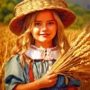 Cute Farm Girl Paint By Numbers