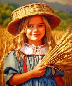 Cute Farm Girl Paint By Numbers