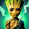 Groot Smoking Paint By Numbers
